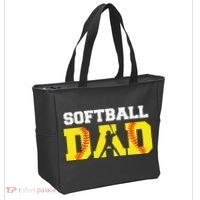 Dad Softball Apparel Yellow Softball Dad Tote Bag thumb 2