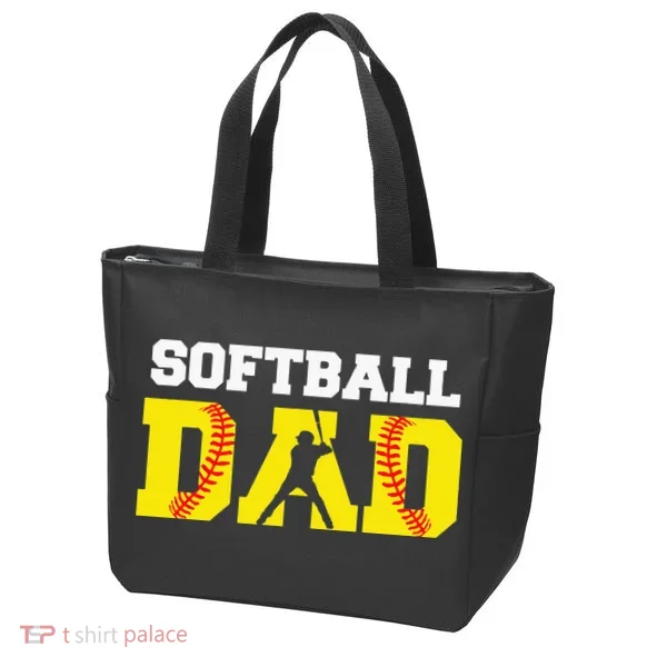 Dad Softball Apparel Yellow Softball Dad Tote Bag