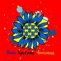 Down Syndrome Awareness Sunflower Santa Hat thumb 1