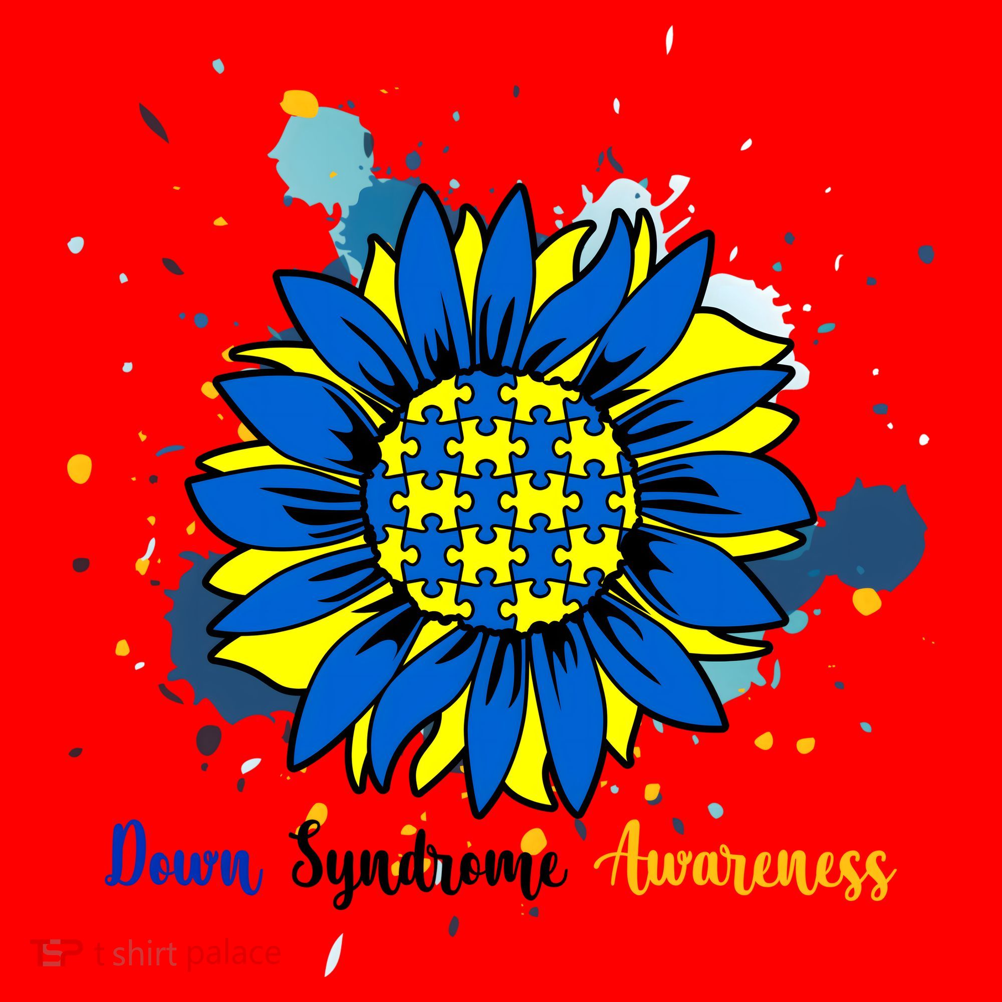 Down Syndrome Awareness Sunflower Santa Hat
