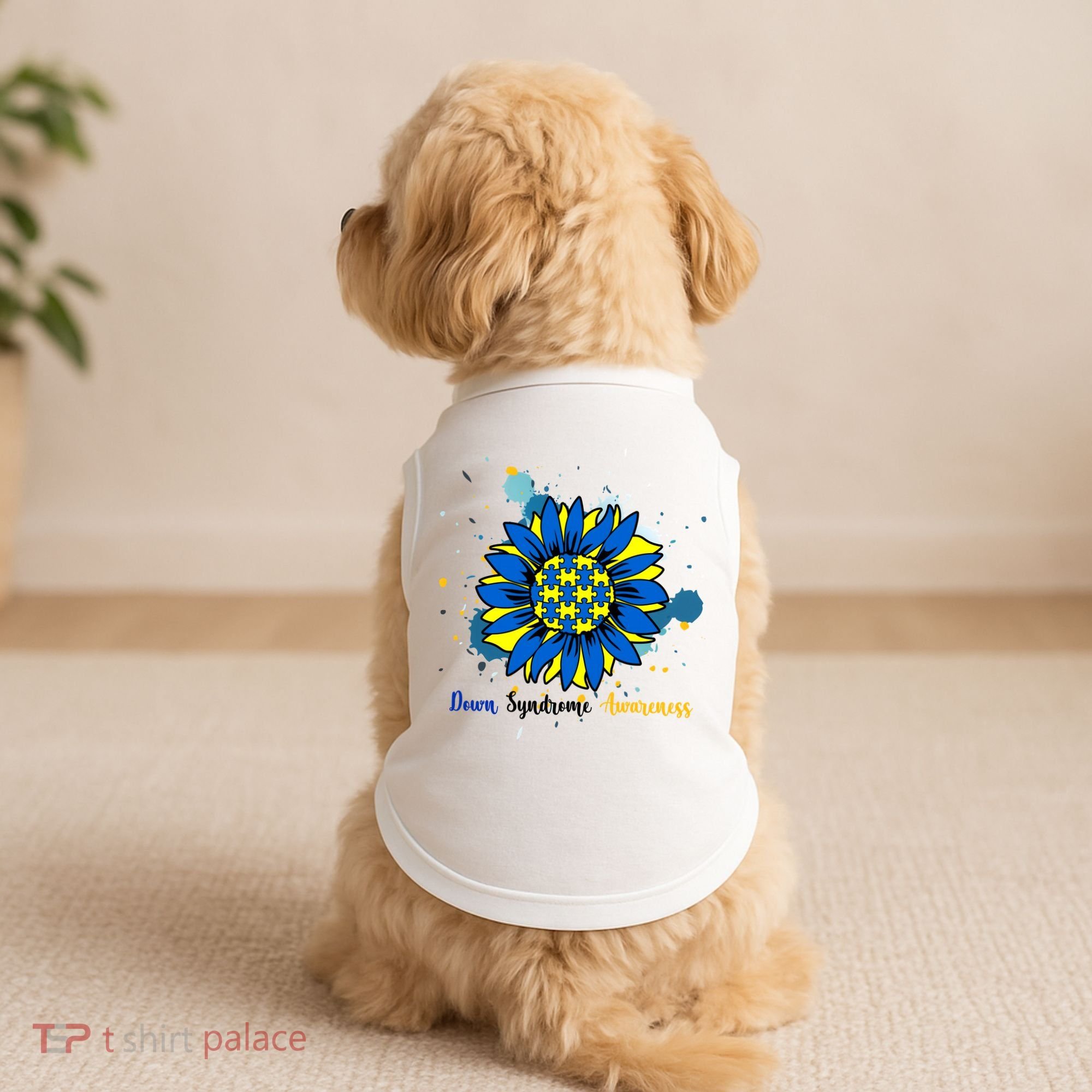 Down Syndrome Awareness Sunflower Doggie Tank