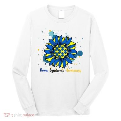 Down Syndrome Awareness Sunflower Long Sleeve Shirt