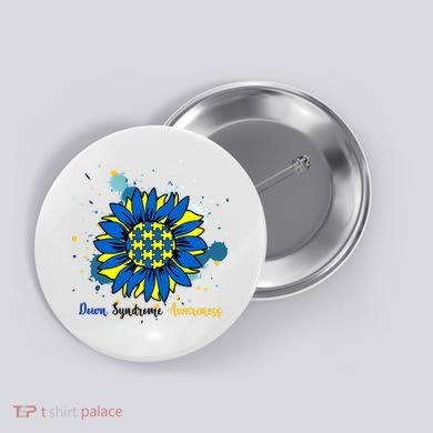 Down Syndrome Awareness Sunflower Button