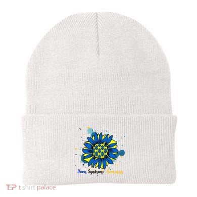 Down Syndrome Awareness Sunflower Beanie