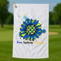 Down Syndrome Awareness Sunflower Golf Towel thumb 1