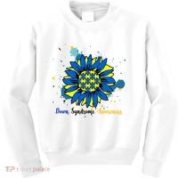 Down Syndrome Awareness Sunflower Kids Sweatshirt thumb 0