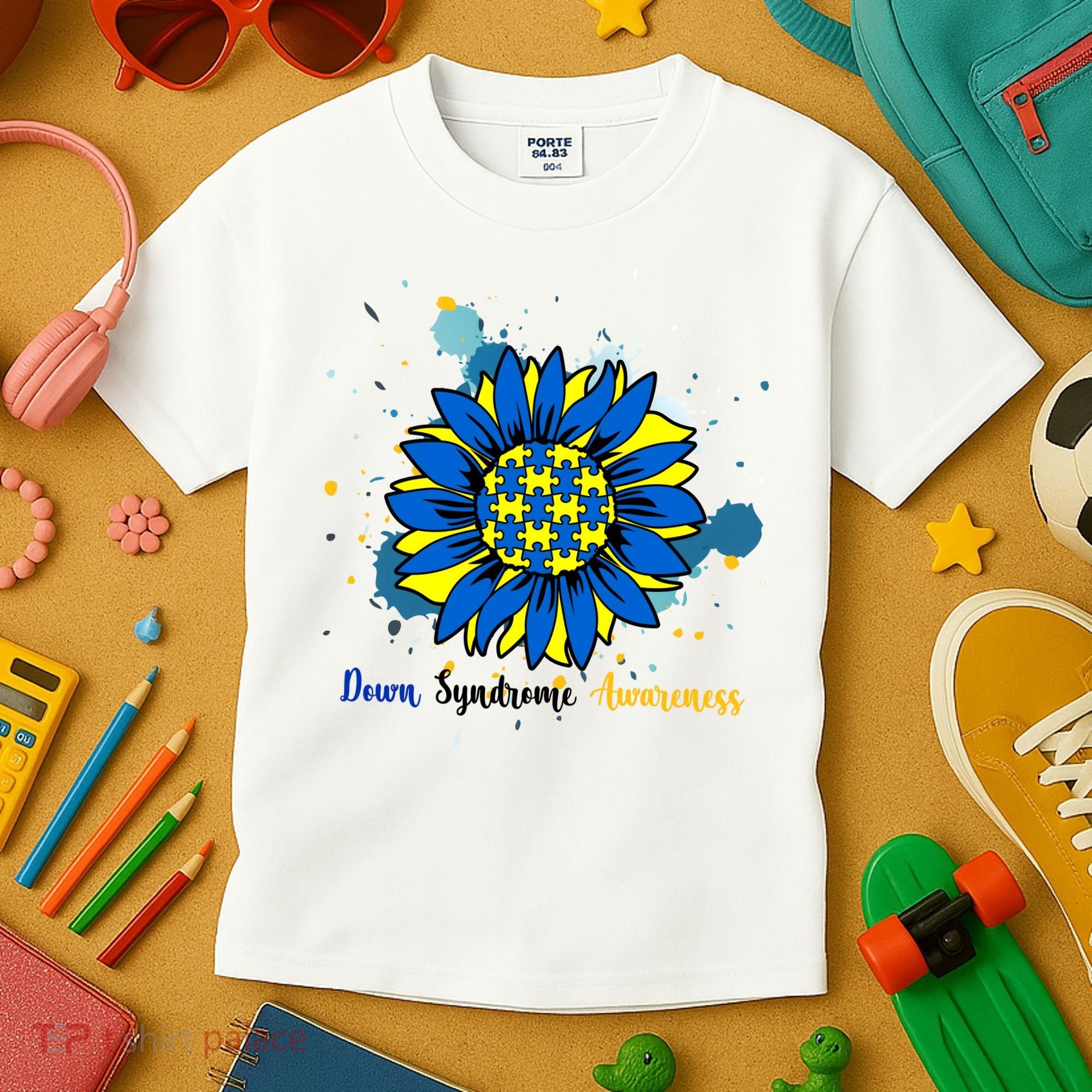 Down Syndrome Awareness Sunflower Kids T-Shirt