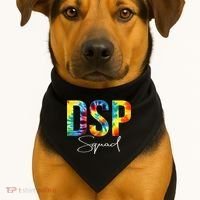 DSP Squad Appreciation Day Tie Dye For Women For Work USA-Made Doggie Bandana thumb 1