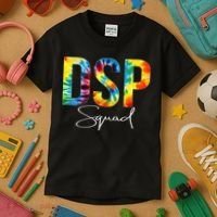 DSP Squad Appreciation Day Tie Dye For Women For Work Kids T-Shirt thumb 3