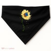 Down Syndrome Awareness Sunflower Butterfly USA-Made Doggie Bandana thumb 0