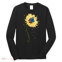 Down Syndrome Awareness Sunflower Butterfly Long Sleeve Shirt thumb 0