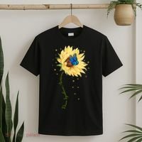 Down Syndrome Awareness Sunflower Butterfly T-Shirt thumb 2