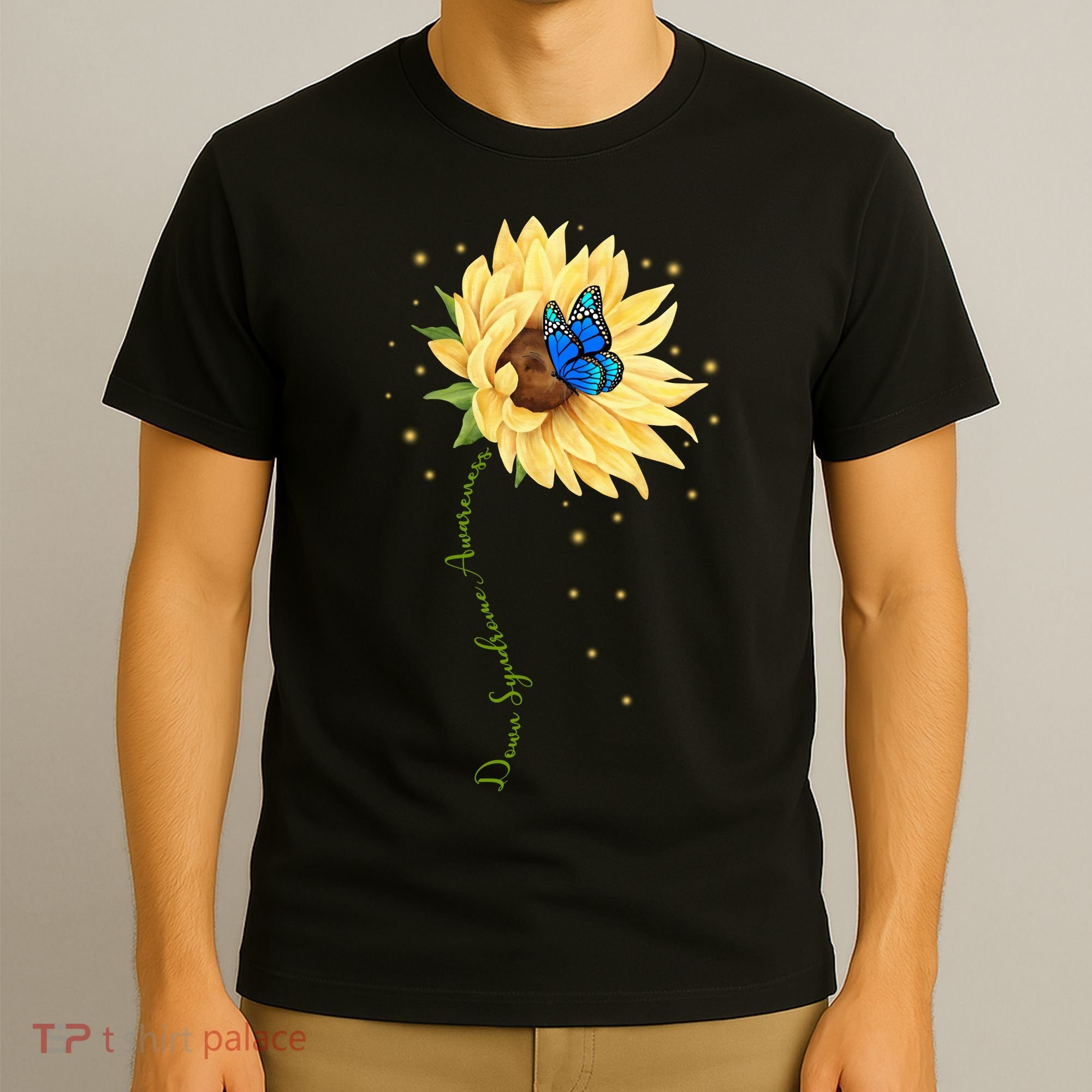 Down Syndrome Awareness Sunflower Butterfly T-Shirt
