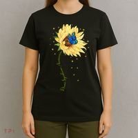 Down Syndrome Awareness Sunflower Butterfly T-Shirt thumb 4