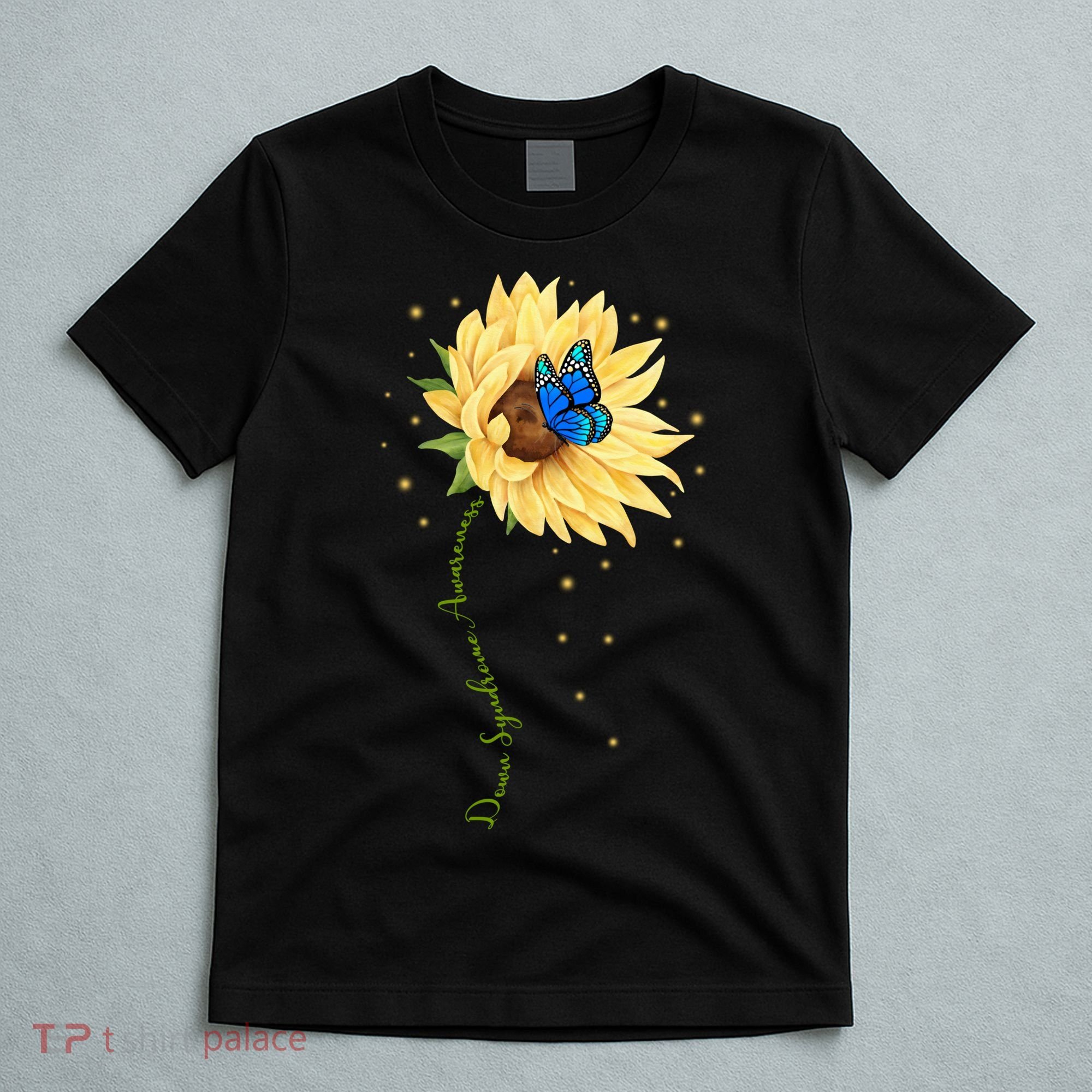 Down Syndrome Awareness Sunflower Butterfly T-Shirt