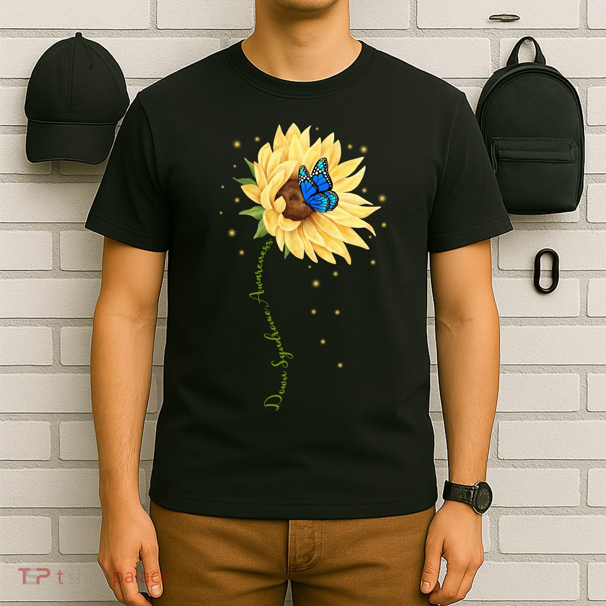 Down Syndrome Awareness Sunflower Butterfly T-Shirt
