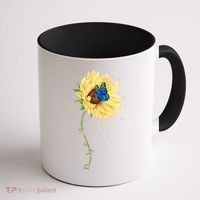 Down Syndrome Awareness Sunflower Butterfly Coffee Mug thumb 1