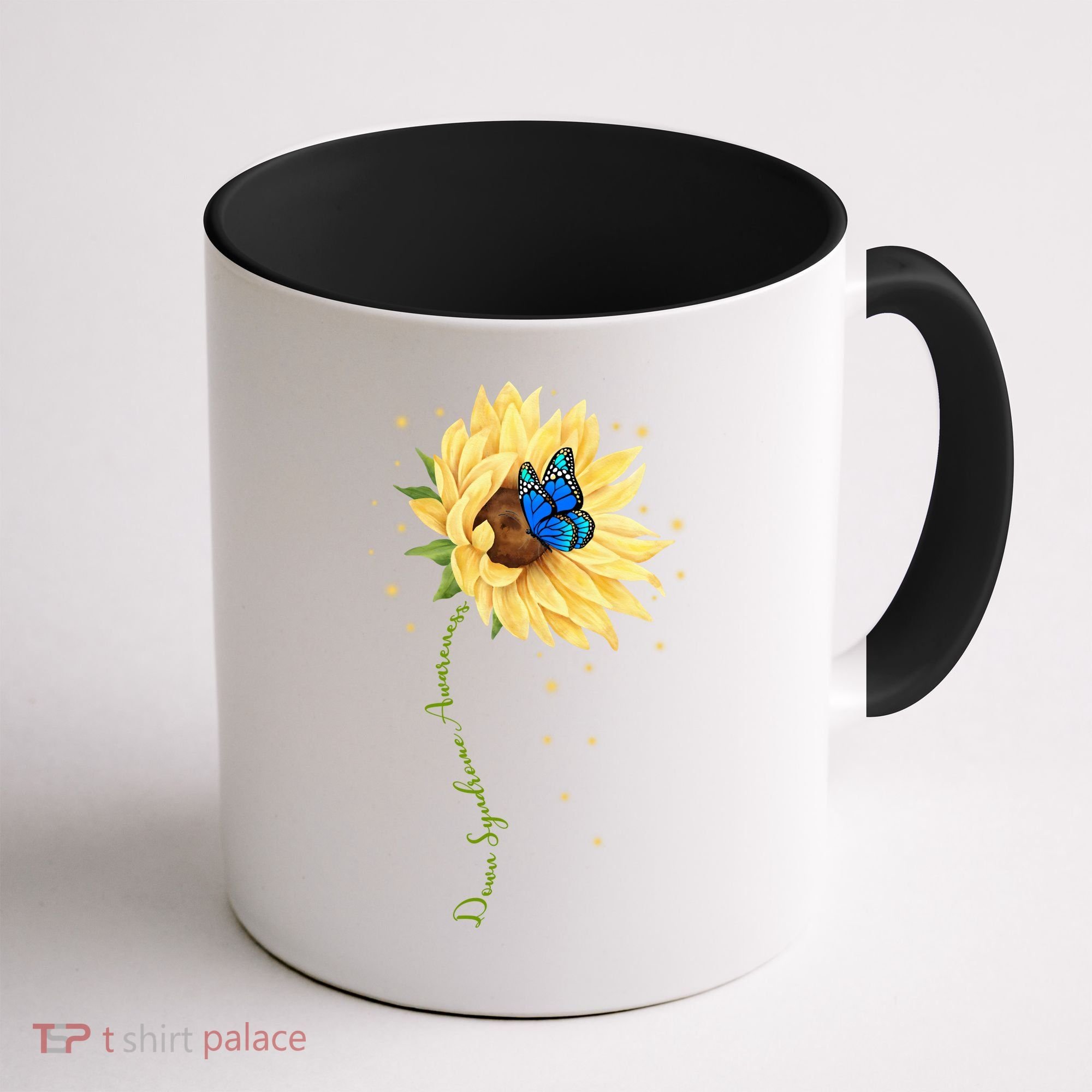 Down Syndrome Awareness Sunflower Butterfly Coffee Mug