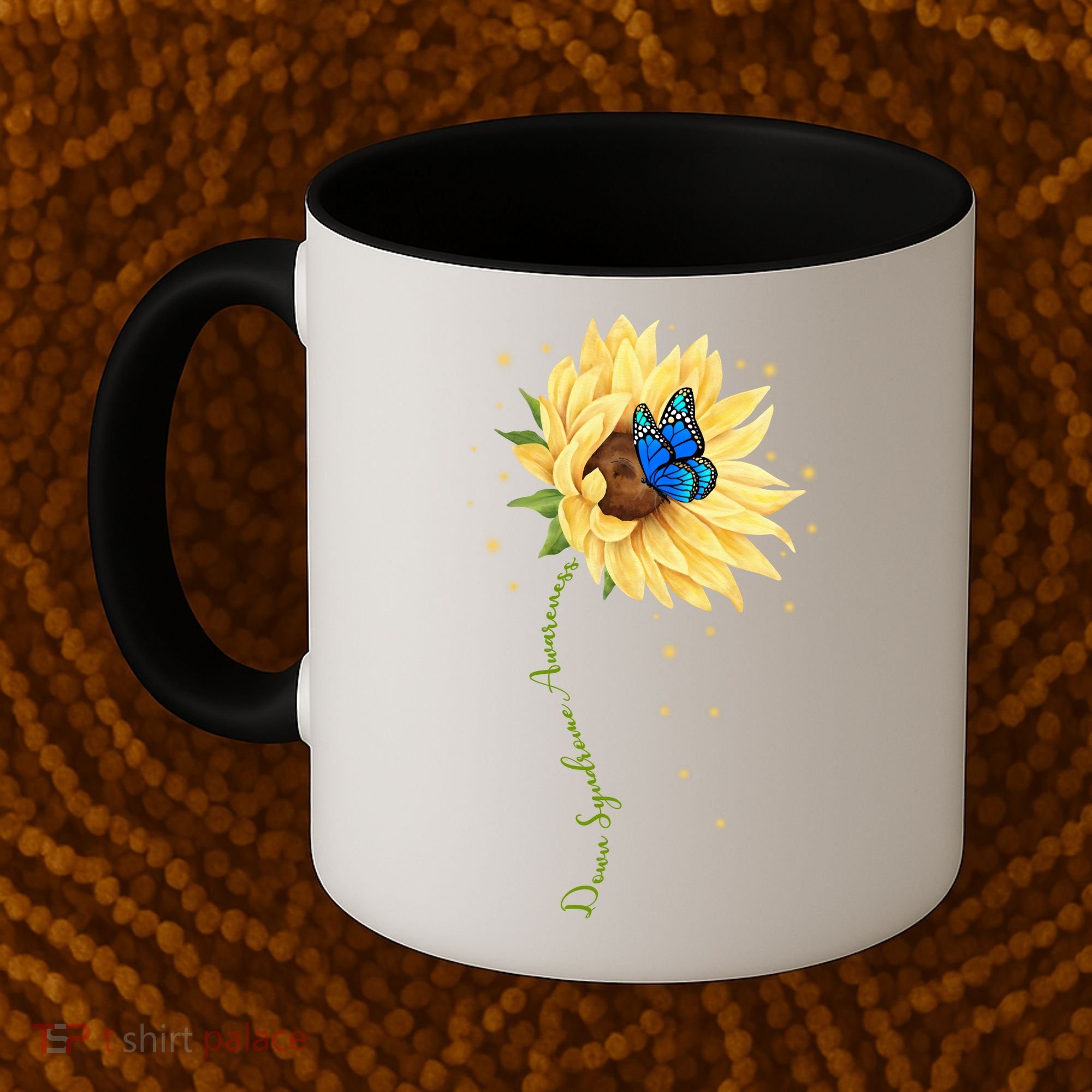 Down Syndrome Awareness Sunflower Butterfly Coffee Mug