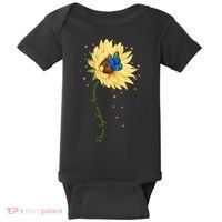 Down Syndrome Awareness Sunflower Butterfly Baby Bodysuit thumb 0