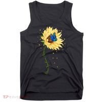 Down Syndrome Awareness Sunflower Butterfly Tank Top thumb 0