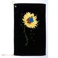 Down Syndrome Awareness Sunflower Butterfly Golf Towel thumb 0