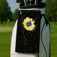 Down Syndrome Awareness Sunflower Butterfly Golf Towel thumb 2