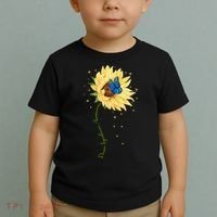 Down Syndrome Awareness Sunflower Butterfly Toddler T-Shirt thumb 2