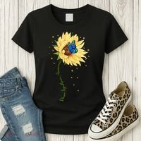 Down Syndrome Awareness Sunflower Butterfly Women's T-Shirt thumb 3