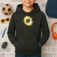 Down Syndrome Awareness Sunflower Butterfly Kids Hoodie thumb 2