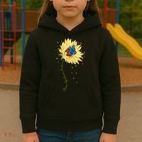 Down Syndrome Awareness Sunflower Butterfly Kids Hoodie thumb 3