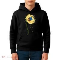 Down Syndrome Awareness Sunflower Butterfly Kids Hoodie thumb 4