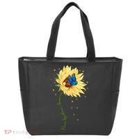 Down Syndrome Awareness Sunflower Butterfly Tote Bag thumb 0