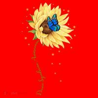 Down Syndrome Awareness Sunflower Butterfly Santa Hat thumb 1