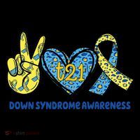 Down Syndrome Awareness T21 Peace Love Ribbon Coffee Mug thumb 5