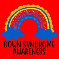 Down Syndrome Awareness Rainbow Santa Hat thumb 1