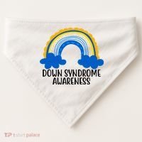 Down Syndrome Awareness Rainbow USA-Made Doggie Bandana thumb 0
