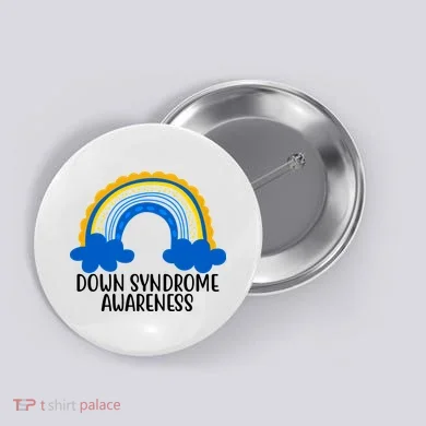 Down Syndrome Awareness Rainbow Button