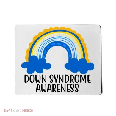 Down Syndrome Awareness Rainbow Mousepad