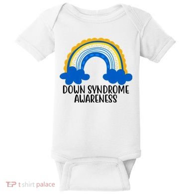 Down Syndrome Awareness Rainbow Baby Bodysuit