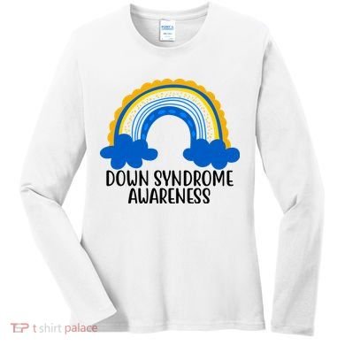Down Syndrome Awareness Rainbow Women's Long Sleeve Shirt