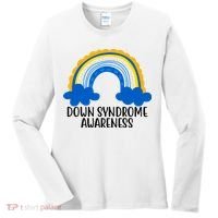 Down Syndrome Awareness Rainbow Women's Long Sleeve Shirt thumb 0