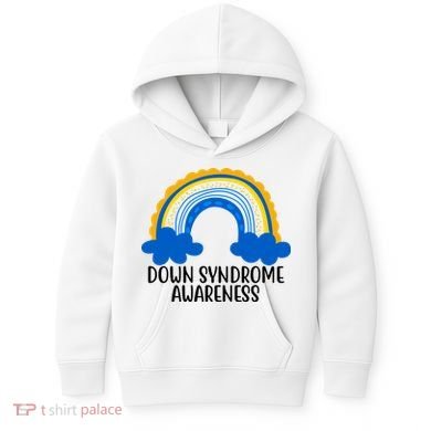 Down Syndrome Awareness Rainbow Kids Hoodie