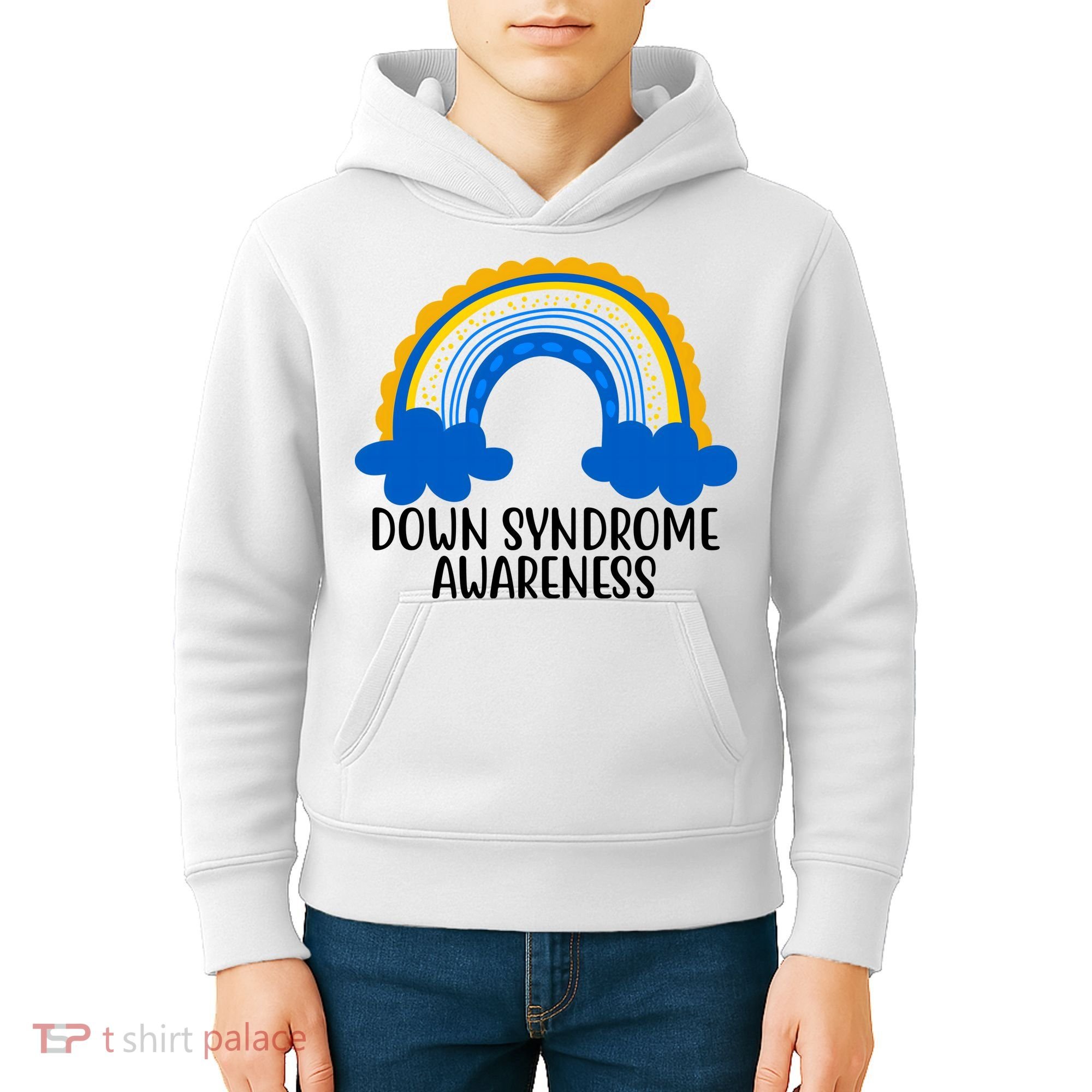 Down Syndrome Awareness Rainbow Kids Hoodie