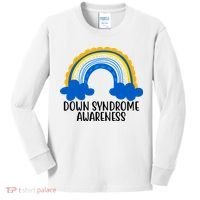 Down Syndrome Awareness Rainbow Kids Long Sleeve Shirt thumb 0
