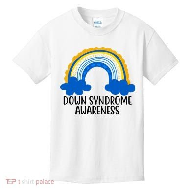 Down Syndrome Awareness Rainbow Kids T-Shirt