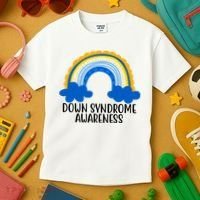 Down Syndrome Awareness Rainbow Kids T-Shirt thumb 3
