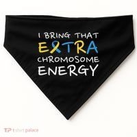 Down Syndrome Awareness Extra Chromosome USA-Made Doggie Bandana thumb 0