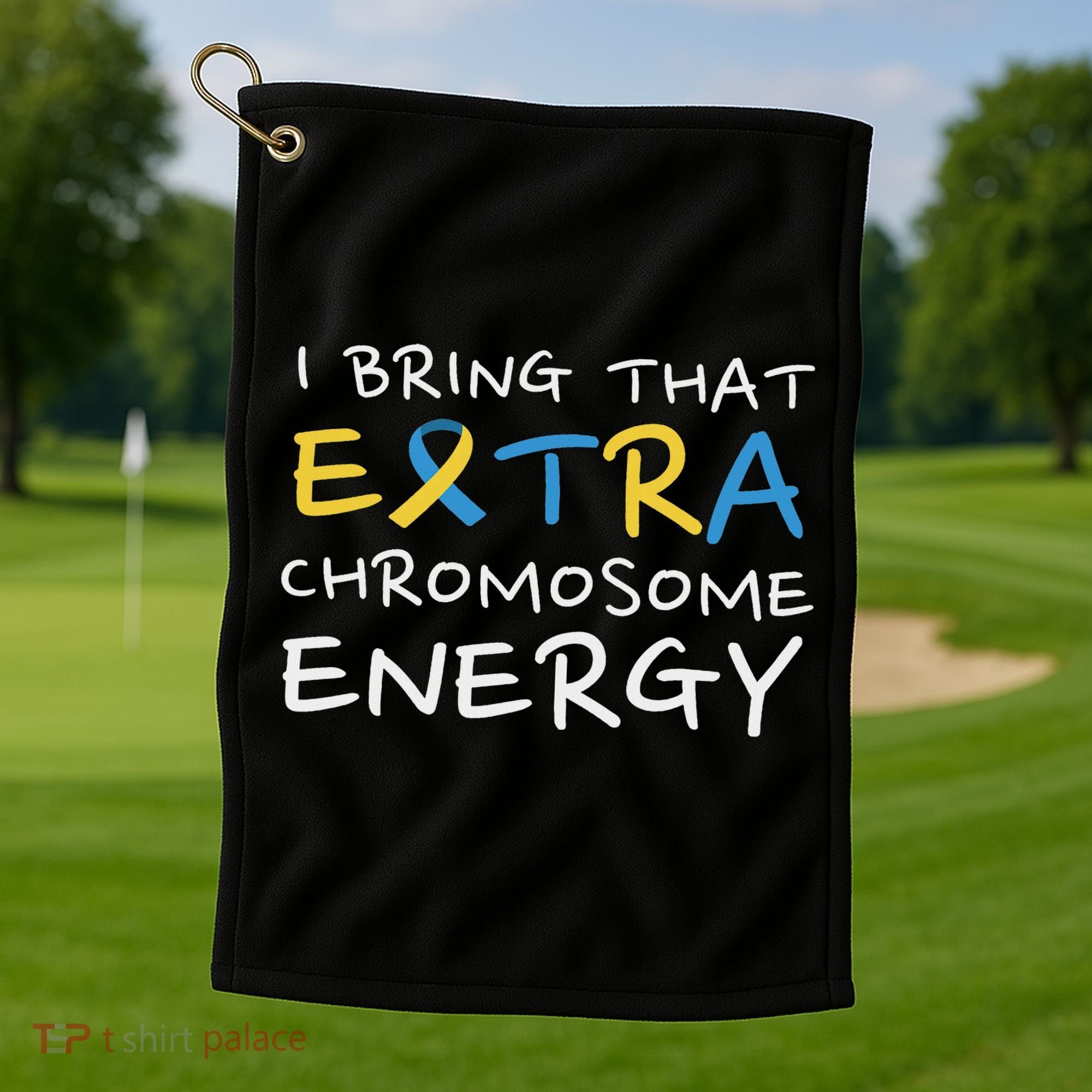 Down Syndrome Awareness Extra Chromosome Golf Towel