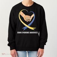 Down Syndrome Awareness Support Heart Ribbon Women's Sweatshirt thumb 0